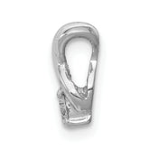 14K White Gold 2.9mm AA Diamond Chain Slide